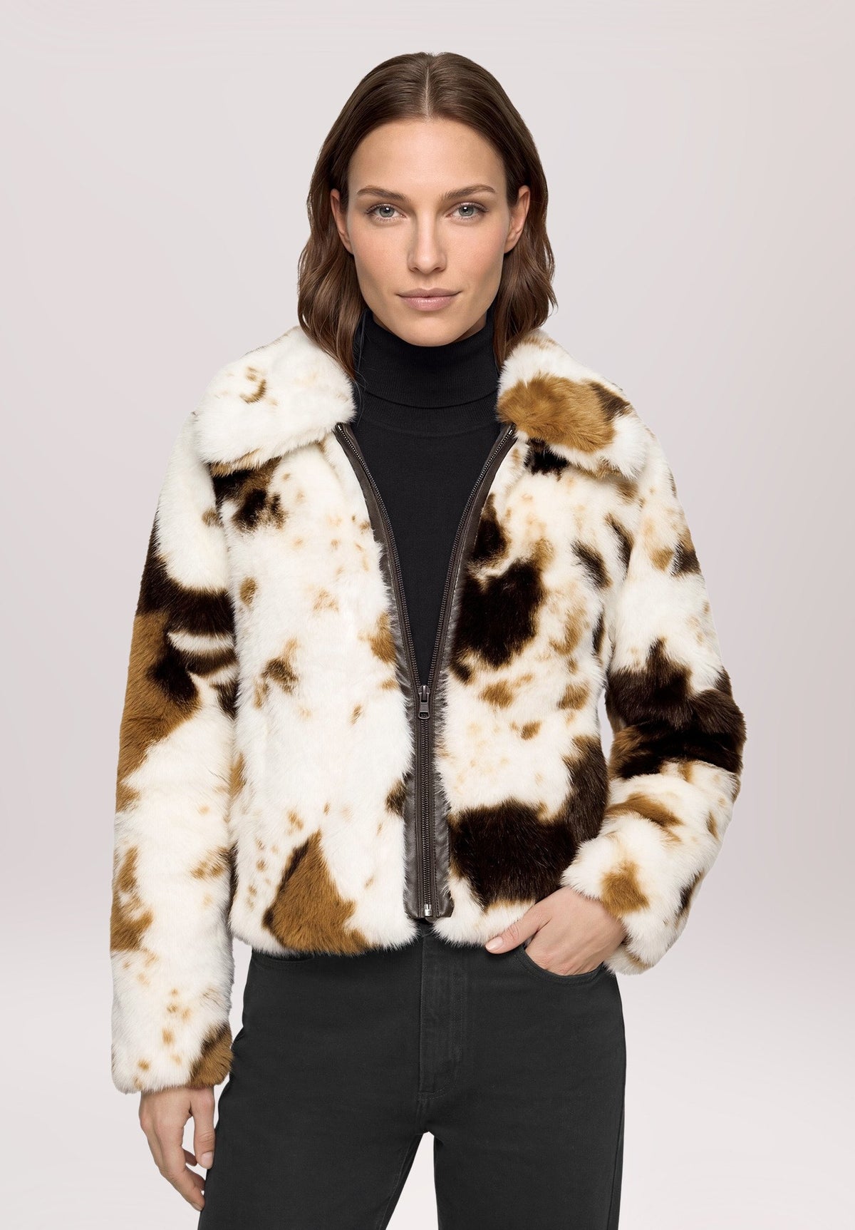 Juniper | Women's Pocket Plush Jacket Turn Down Collar Autumn Winter