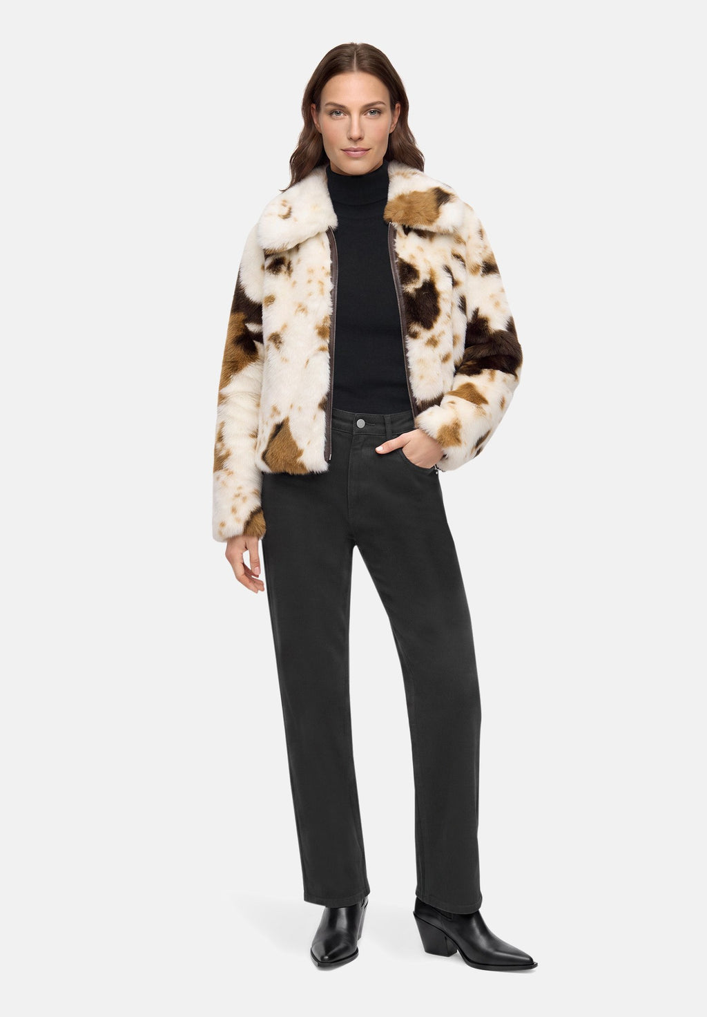 Juniper | Women's Pocket Plush Jacket Turn Down Collar Autumn Winter