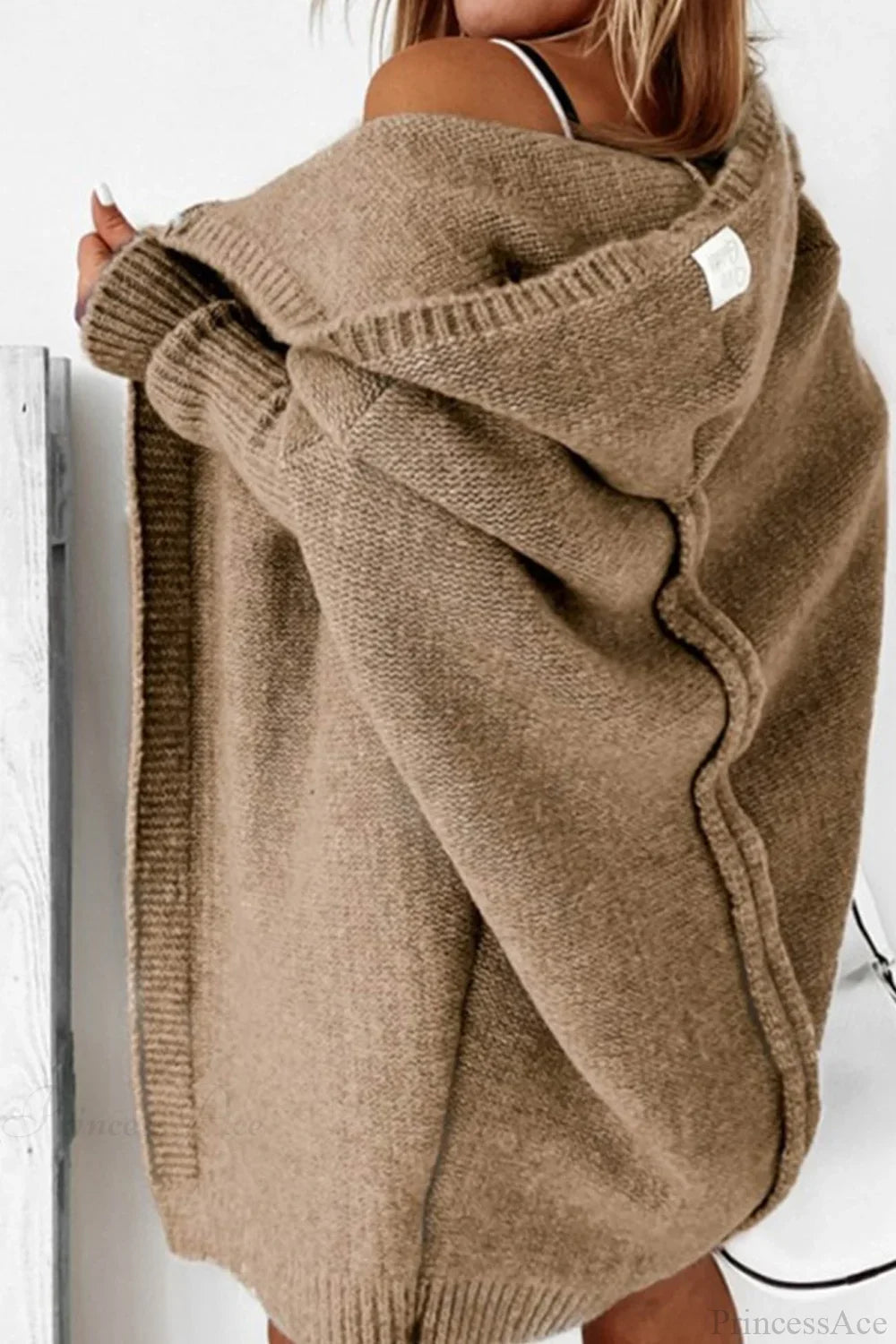 Karina | Women's Colour Block Knit Cardigan Lapel Collar Slim Fit Cosy Autumn Winter