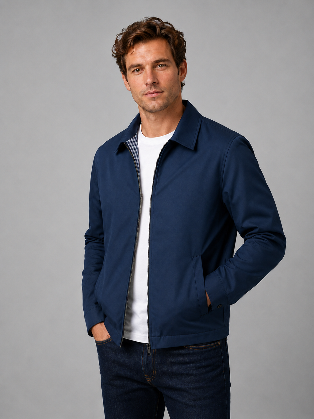 Wyatt | Men's Lightweight Zip Jacket, Smart Casual Jacket