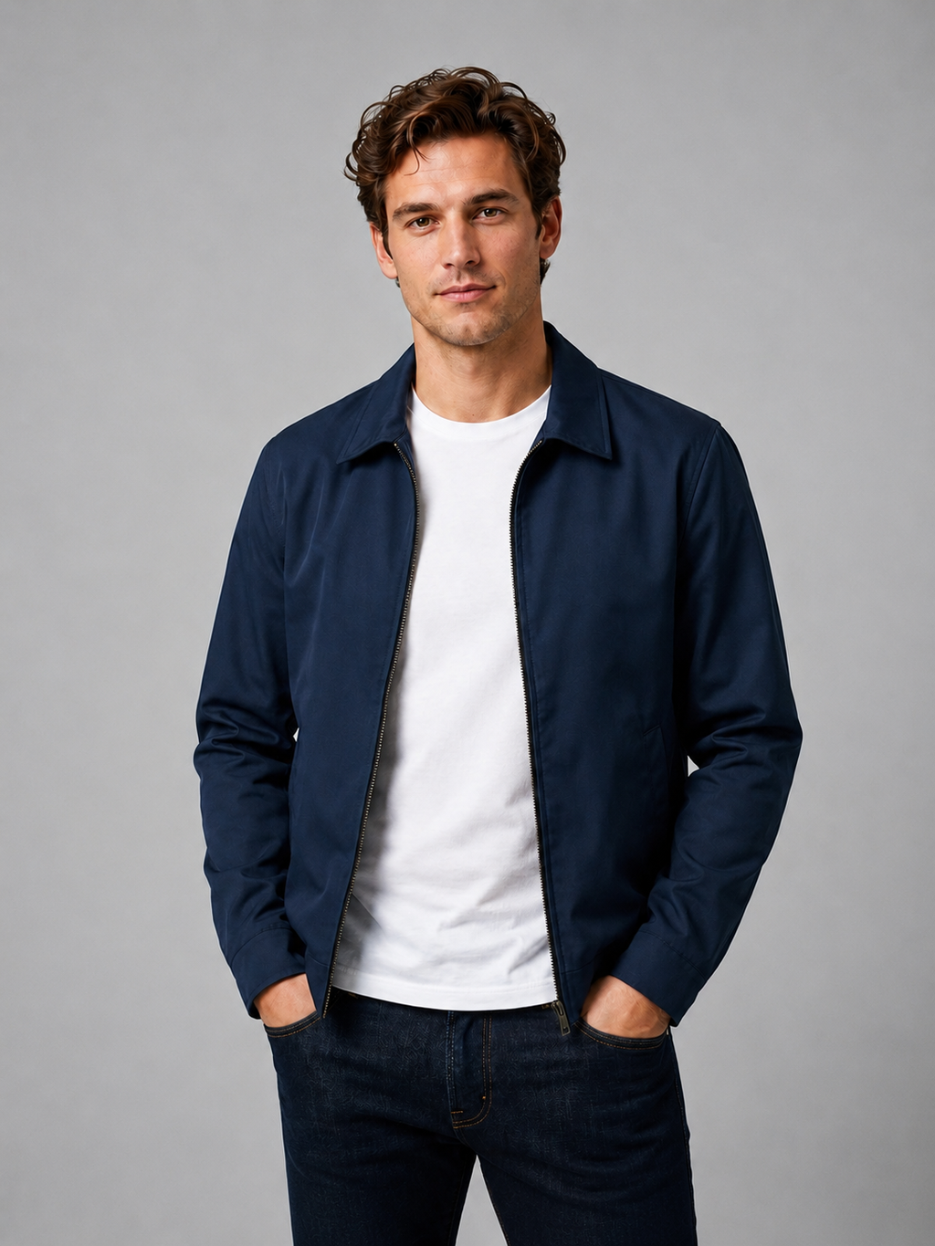 Wyatt | Men's Lightweight Zip Jacket, Smart Casual Jacket