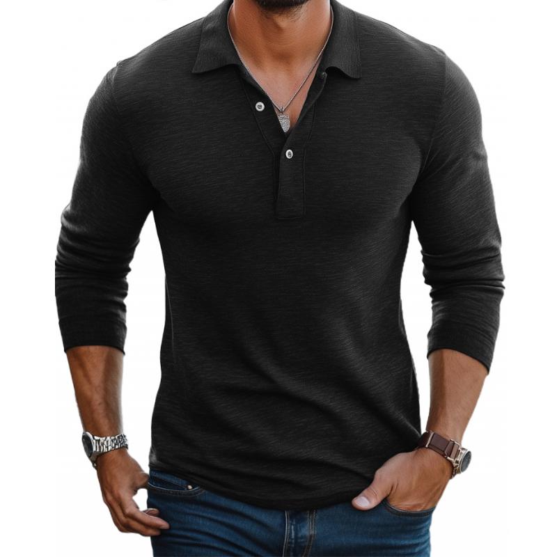 Edward | Men's Long Sleeve Polo Shirt, Knit Winter Polo