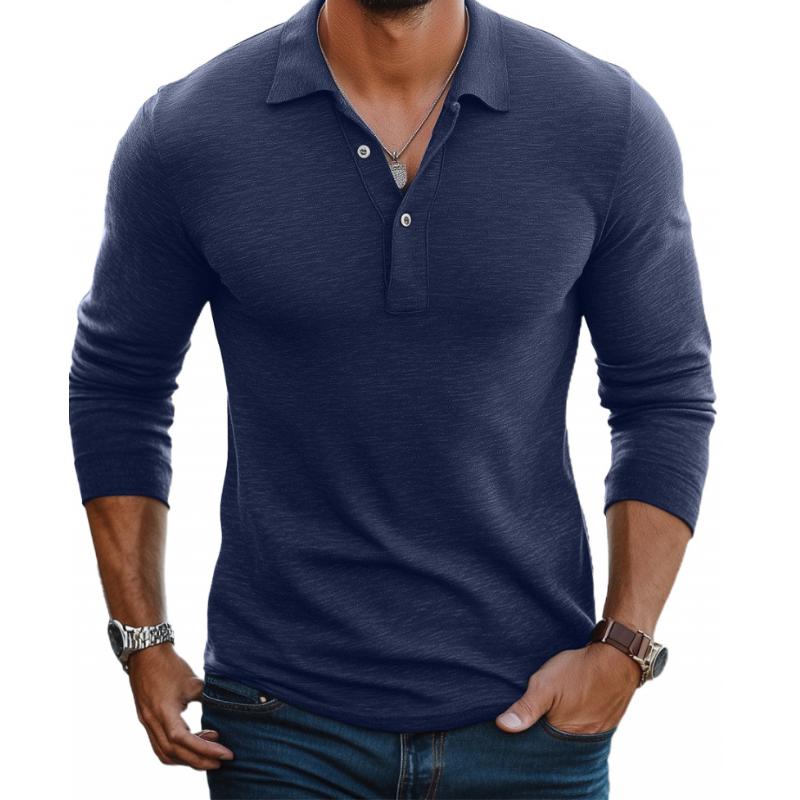 Edward | Men's Long Sleeve Polo Shirt, Knit Winter Polo