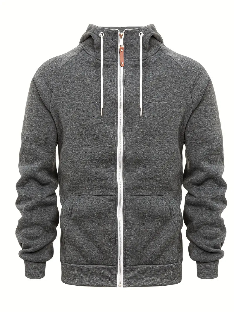 Fournier | Men's Zip Sweater, Casual Versatile Winter Knit
