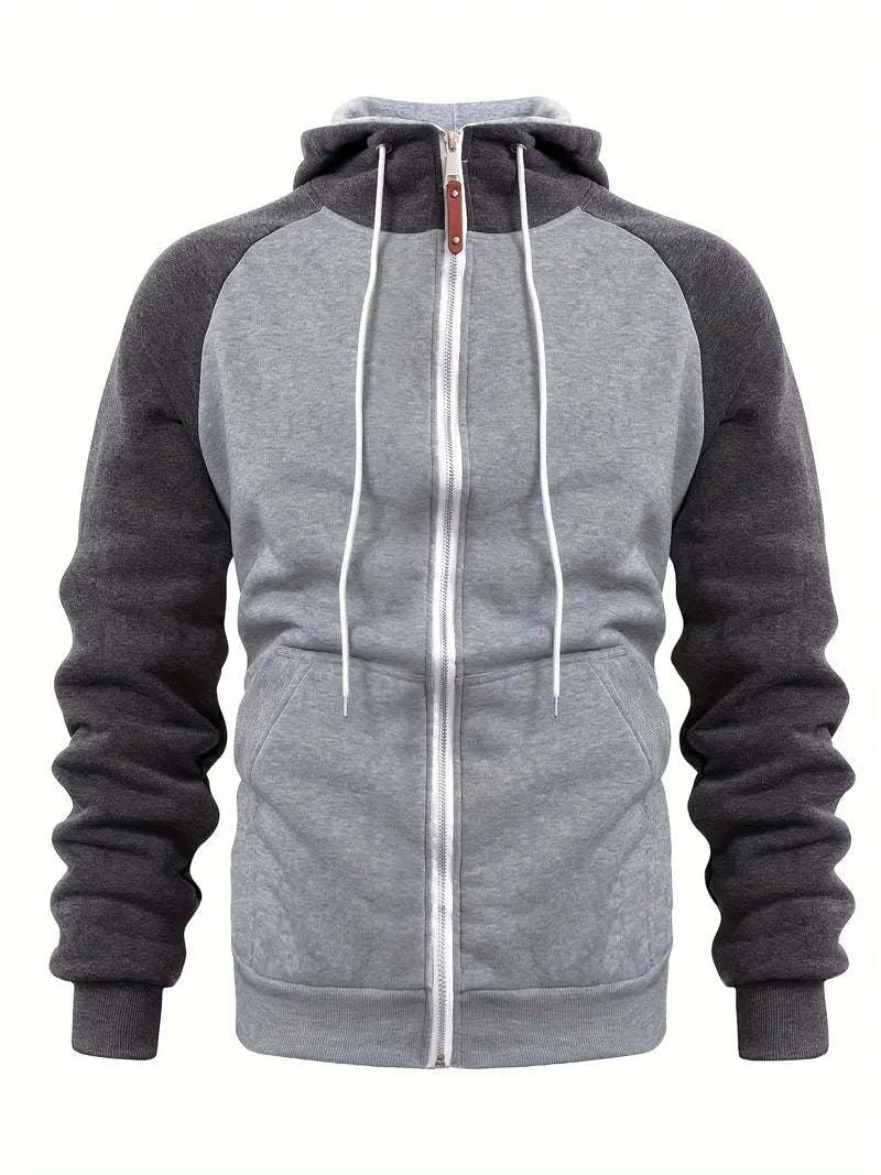 Fournier | Men's Zip Sweater, Casual Versatile Winter Knit