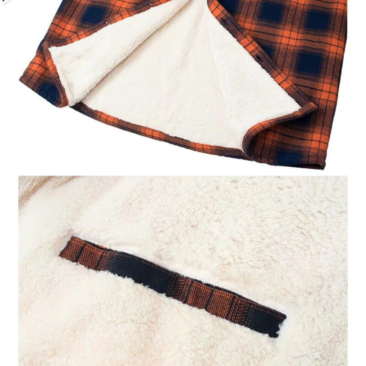 Derrick | Men's Shirt Jacket, Sherpa Lined Plaid Winter Jacket