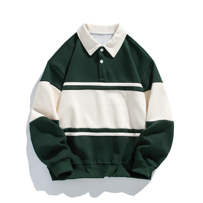Sawyer | Men's Polo Sweatshirt, Cotton Winter Knit