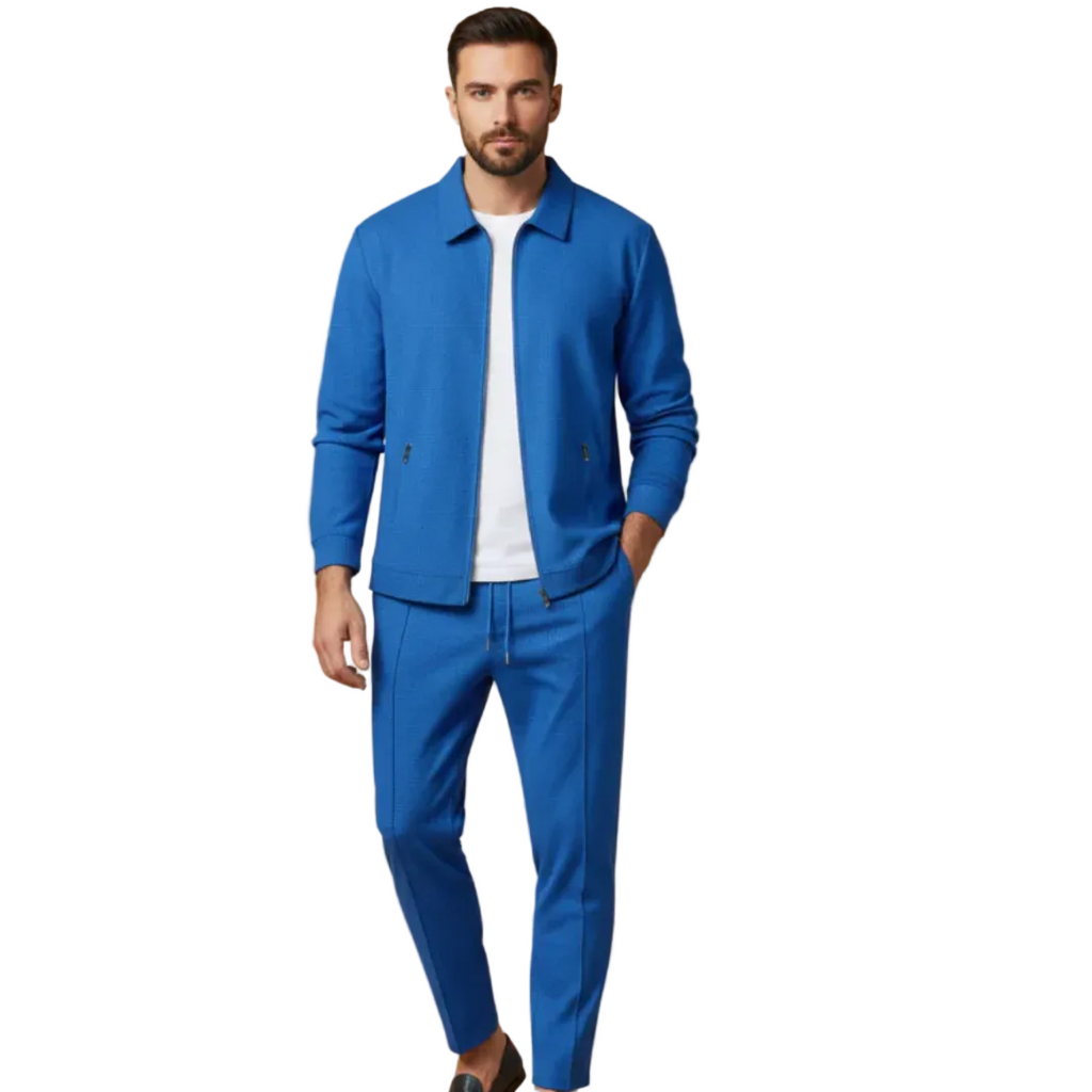 Sascha | Men's Two-Piece Set, Casual Zip Co-Ord
