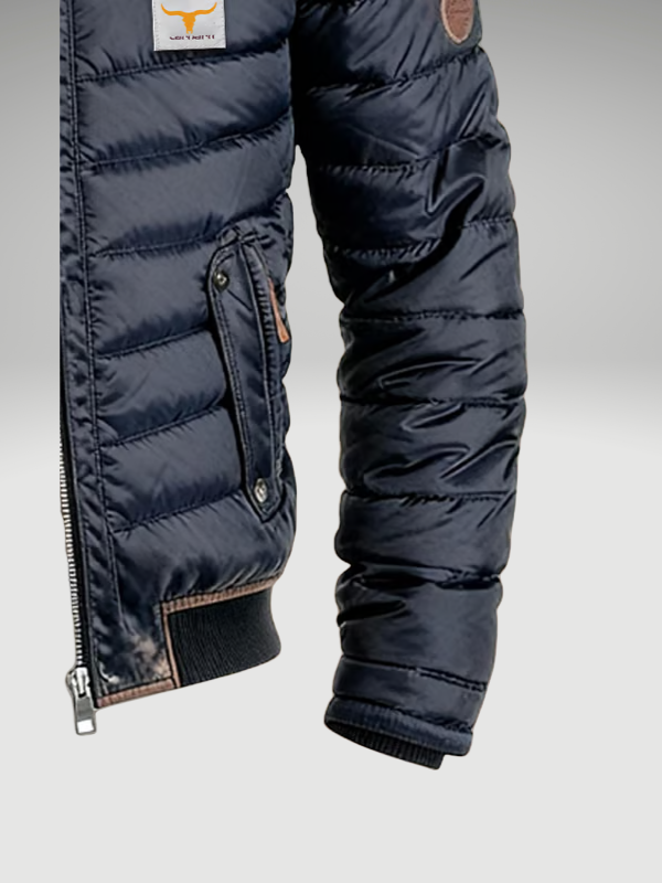 Walter | Men's Puffer Jacket, Elegant Urban Winter Jacket - Dark Blue