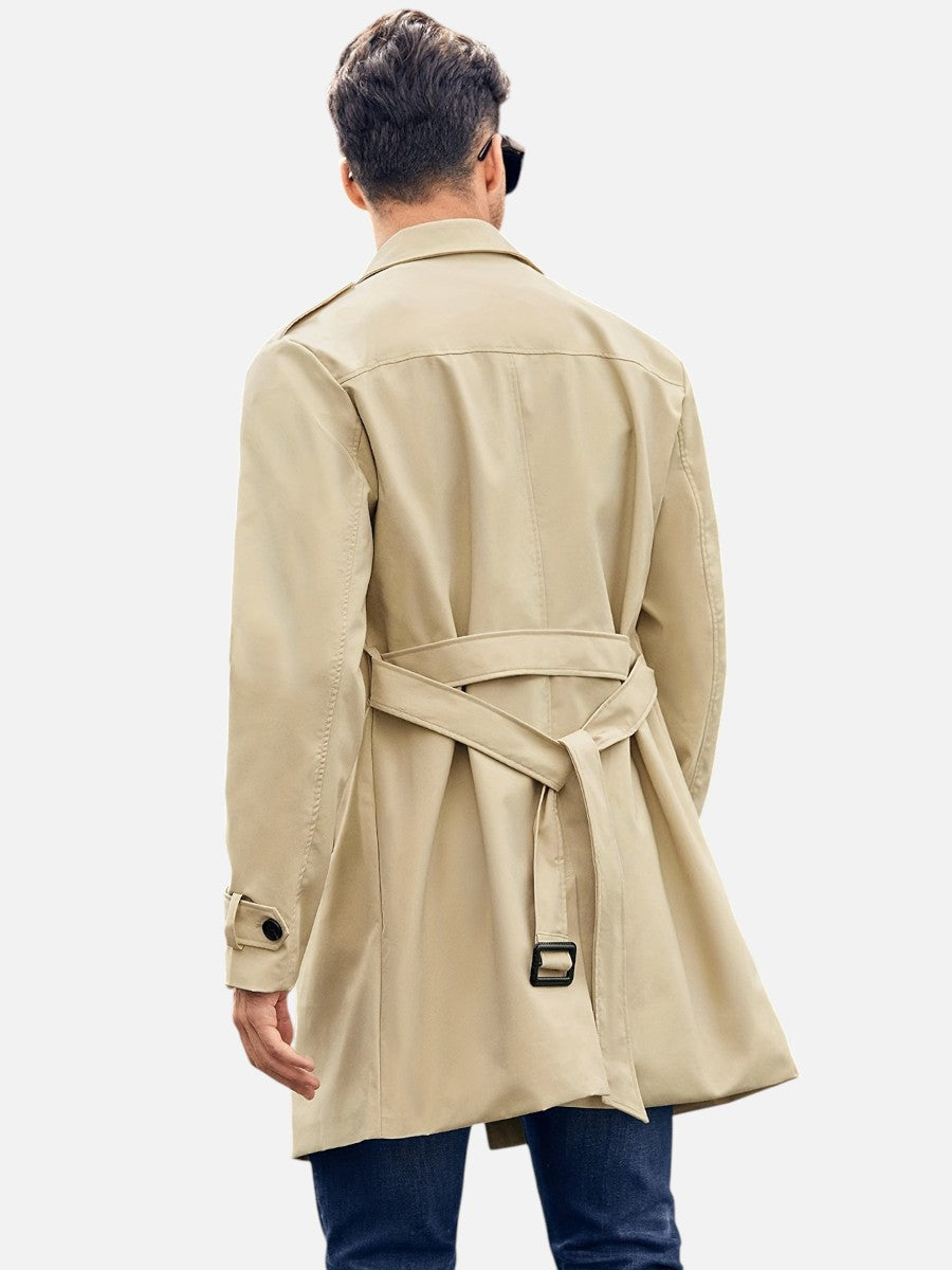 Sebastian | Men's Tailored Trench Coat, Classic Double-Breasted Winter Coat