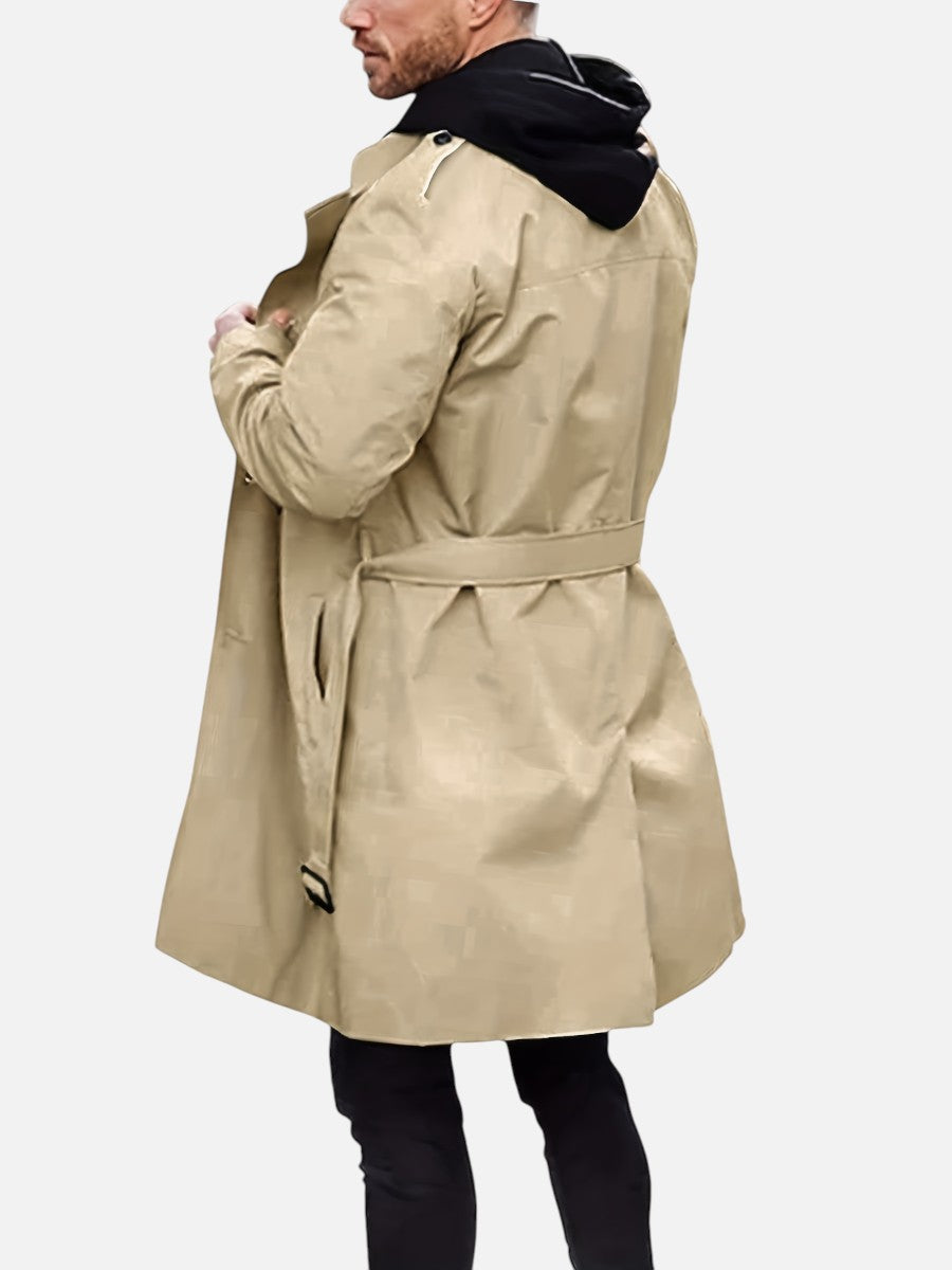 Sebastian | Men's Tailored Trench Coat, Classic Double-Breasted Winter Coat