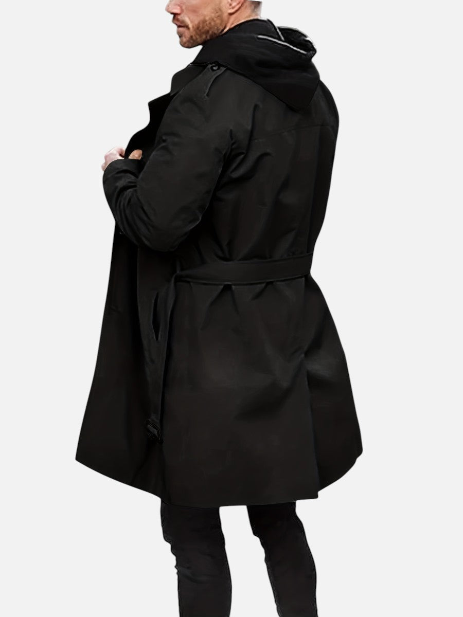 Sebastian | Men's Tailored Trench Coat, Classic Double-Breasted Winter Coat