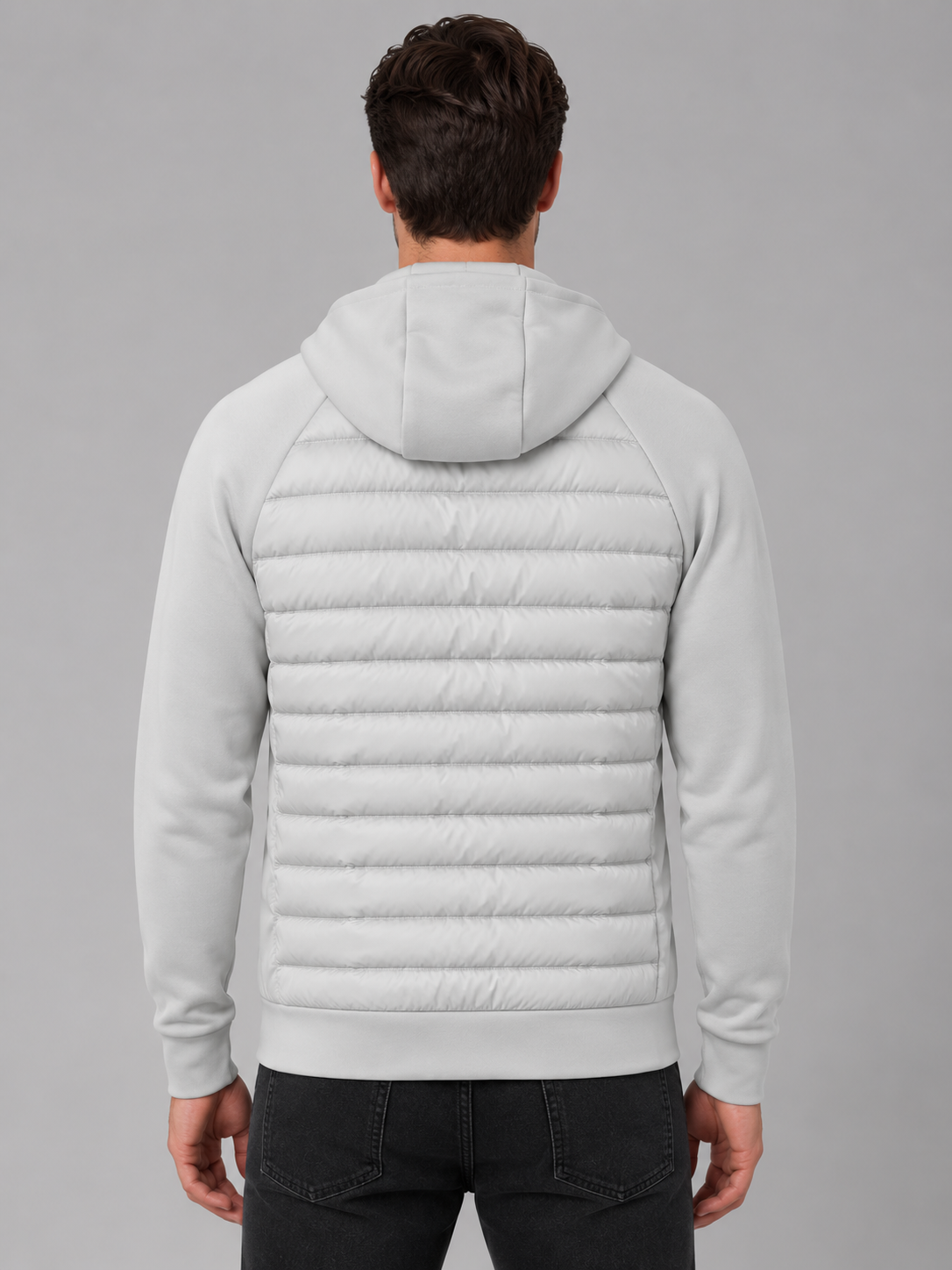 Tristan | Men's Hooded Quilted Jacket, Zip-Through Winter Jacket