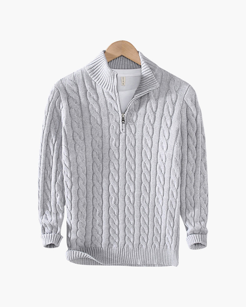 Verbier | Men's Half-Zip Sweater, Old Money Winter Knit