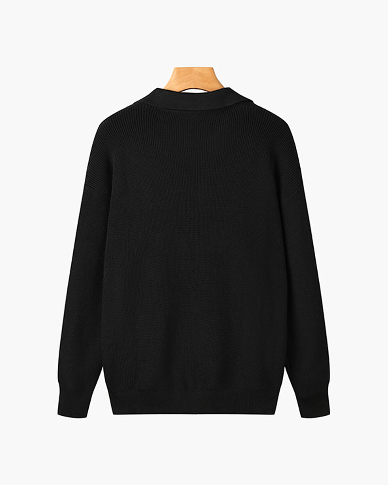 Rason | Men's Zipped Sweater, Modern Winter Knit