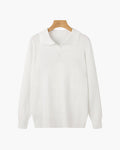 Rico | Men's Long-Sleeve V-Neck Polo, Smart Winter Knit