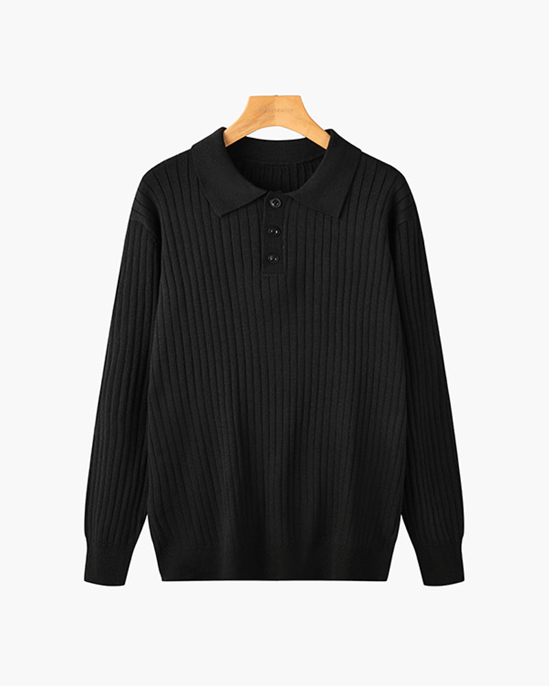 Martin | Men's Old Money Polo, Classic Winter Knit