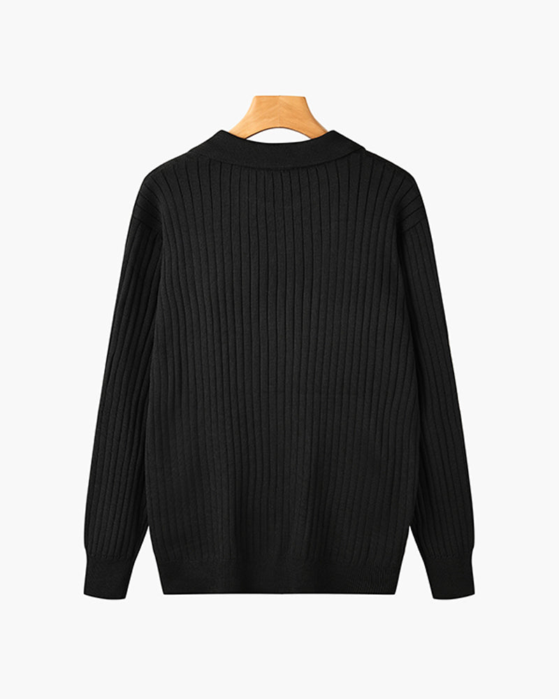 Martin | Men's Old Money Polo, Classic Winter Knit