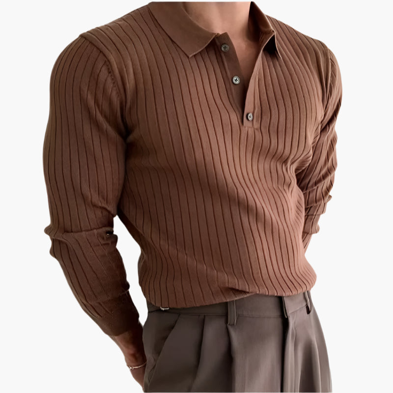 Martin | Men's Old Money Polo, Classic Winter Knit