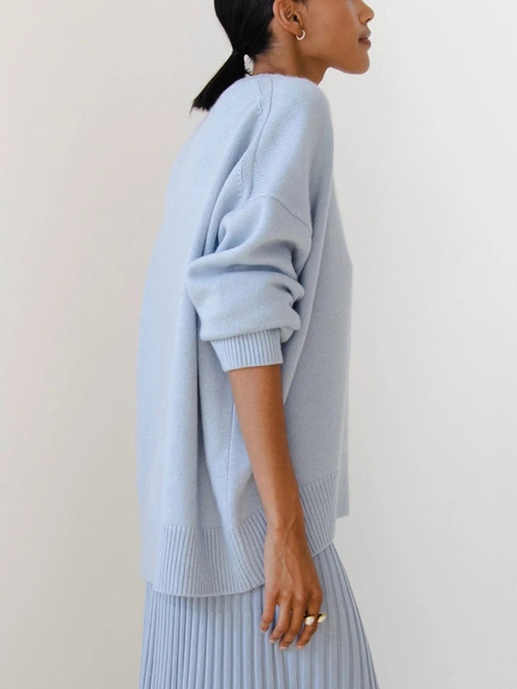 Mara | Women's Oversized Crewneck Knit Sweater Relaxed Cosy Casual Autumn Winter