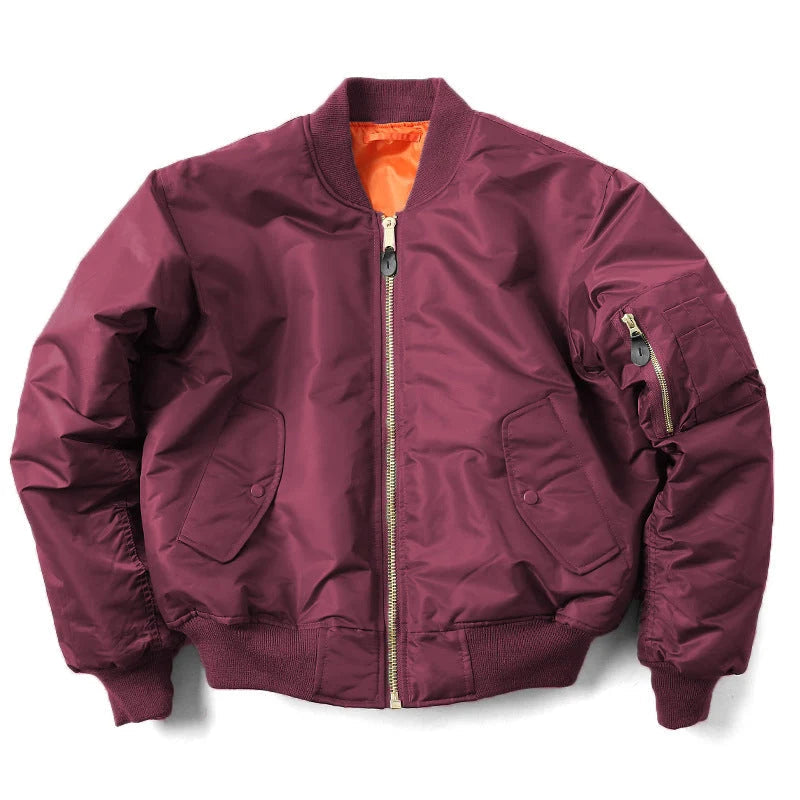 Marc | Men's Padded Bomber Jacket Insulated Zip Pockets Structured Casual Autumn Winter