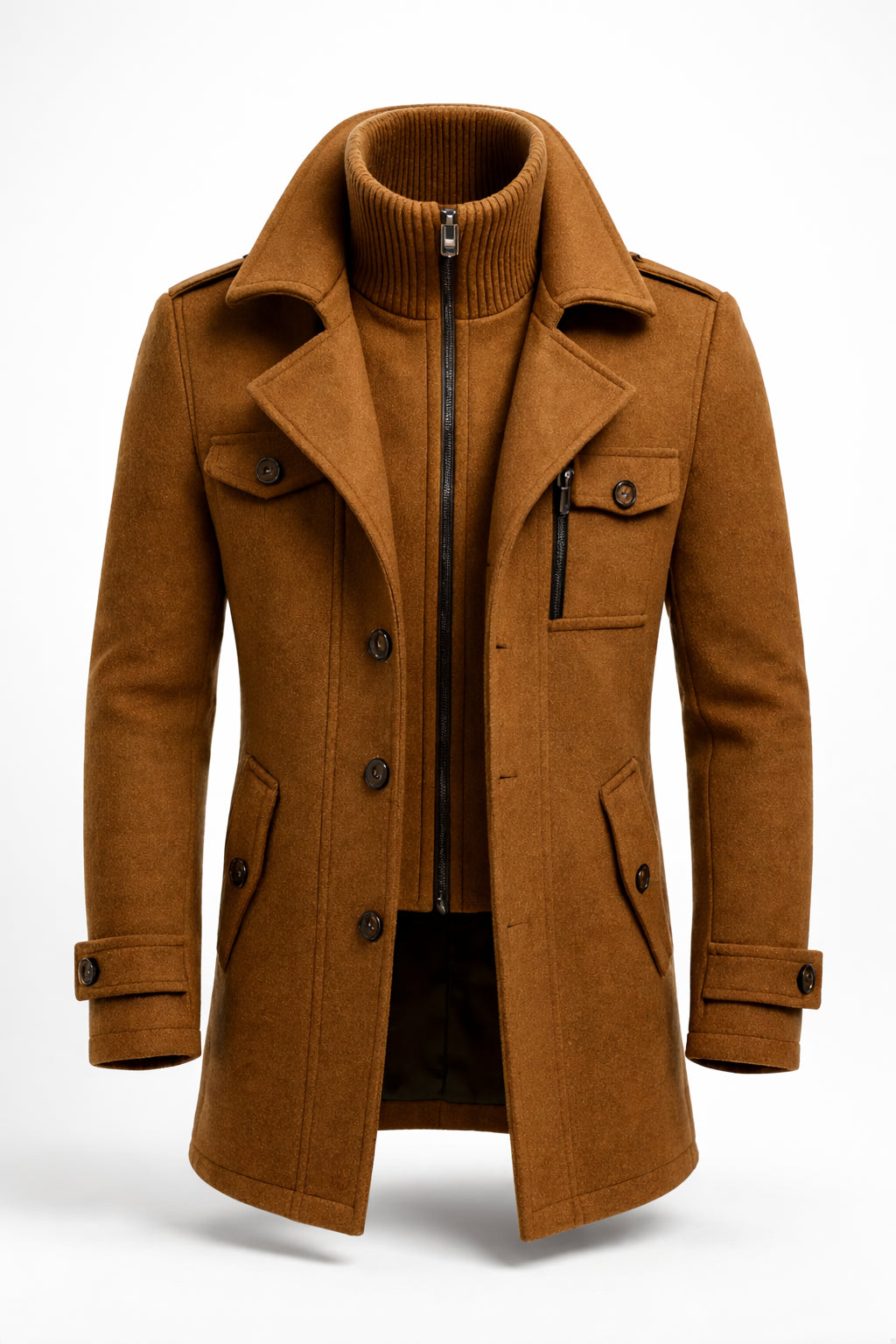 Marcus | Men's Wool Coat Double Breasted Tailored Business Winter
