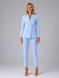 Ocane | Women's Double-Breasted Blazer Set, Tailored Two-Piece Co-Ord