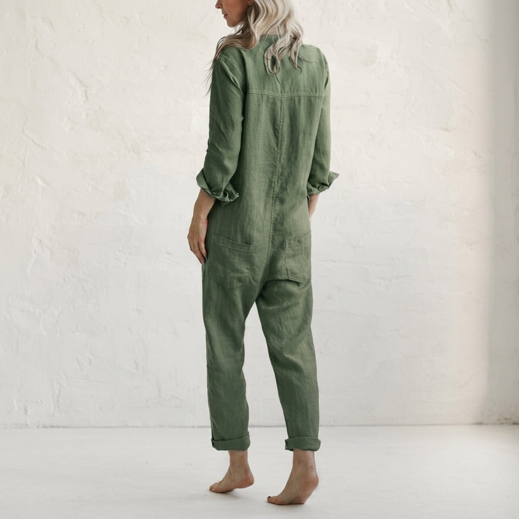 Amelie | Women's Linen Jumpsuit, Relaxed Summer Jumpsuit