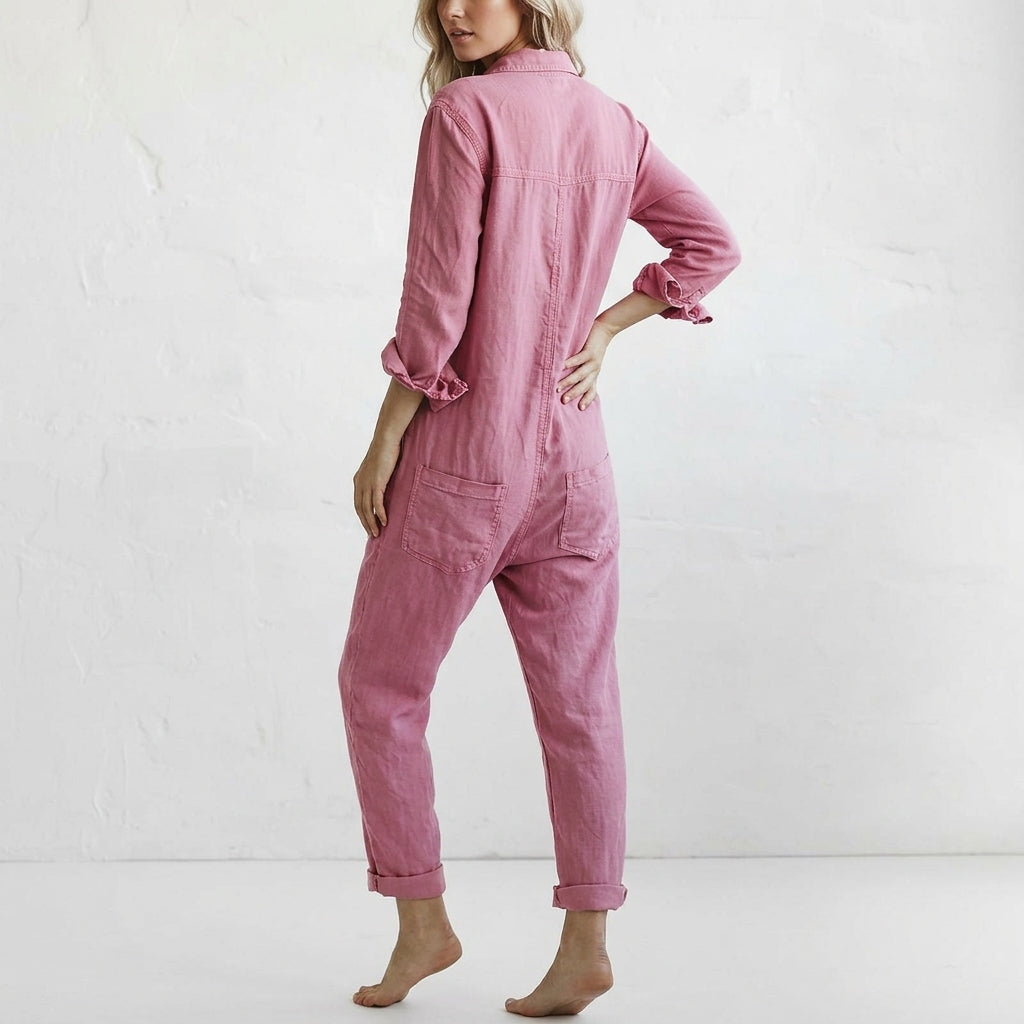 Amelie | Women's Linen Jumpsuit, Relaxed Summer Jumpsuit