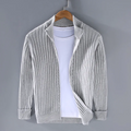 Xavier | Men's Ribbed Zip Cardigan, Knit Winter Cardigan
