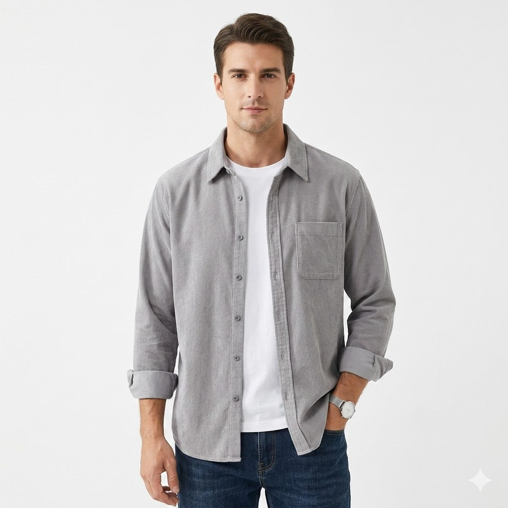 Yves | Men's Corduroy Shirt, Casual Winter Shirt