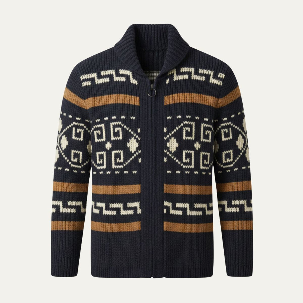 Ramsey | Men's Shawl Collar Cardigan, Cashmere Button-Up Winter Knit