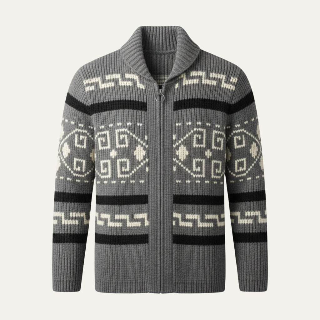 Ramsey | Men's Shawl Collar Cardigan, Cashmere Button-Up Winter Knit