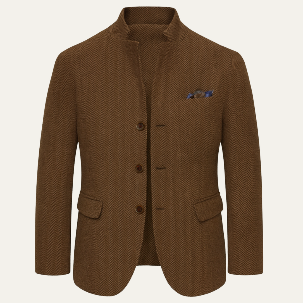Sterling | Men's Tweed Blazer, Wool Single-Breasted Winter Blazer