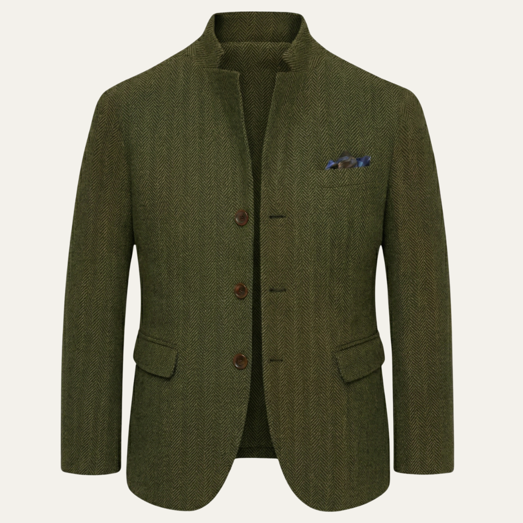 Sterling | Men's Tweed Blazer, Wool Single-Breasted Winter Blazer