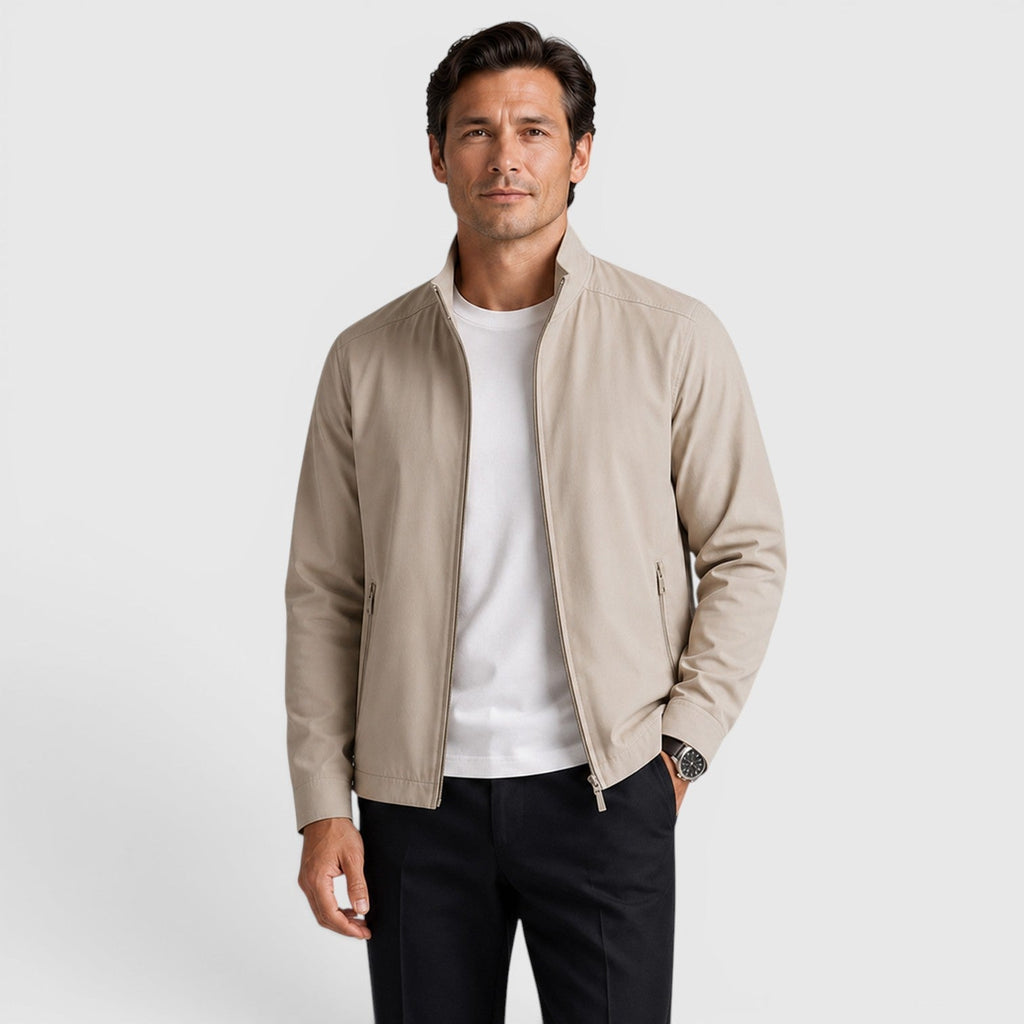 Monvaline | Men's Zip Up Jacket Lightweight Tailored Minimalist Everyday