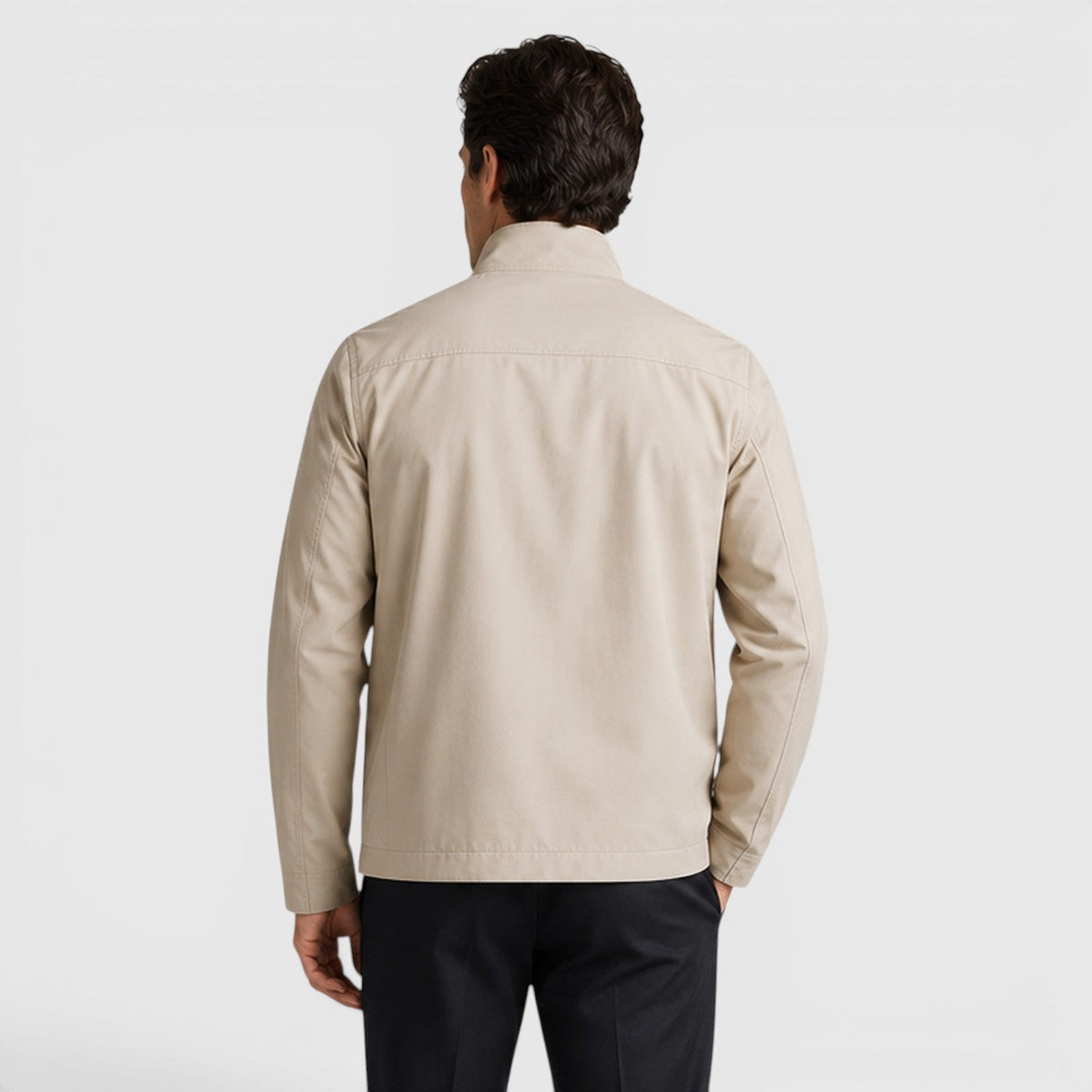 Monvaline | Men's Zip Up Jacket Lightweight Tailored Minimalist Everyday