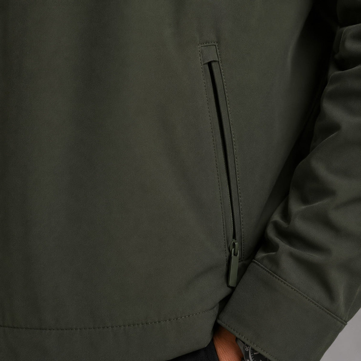 Monvaline | Men's Zip Up Jacket Lightweight Tailored Minimalist Everyday