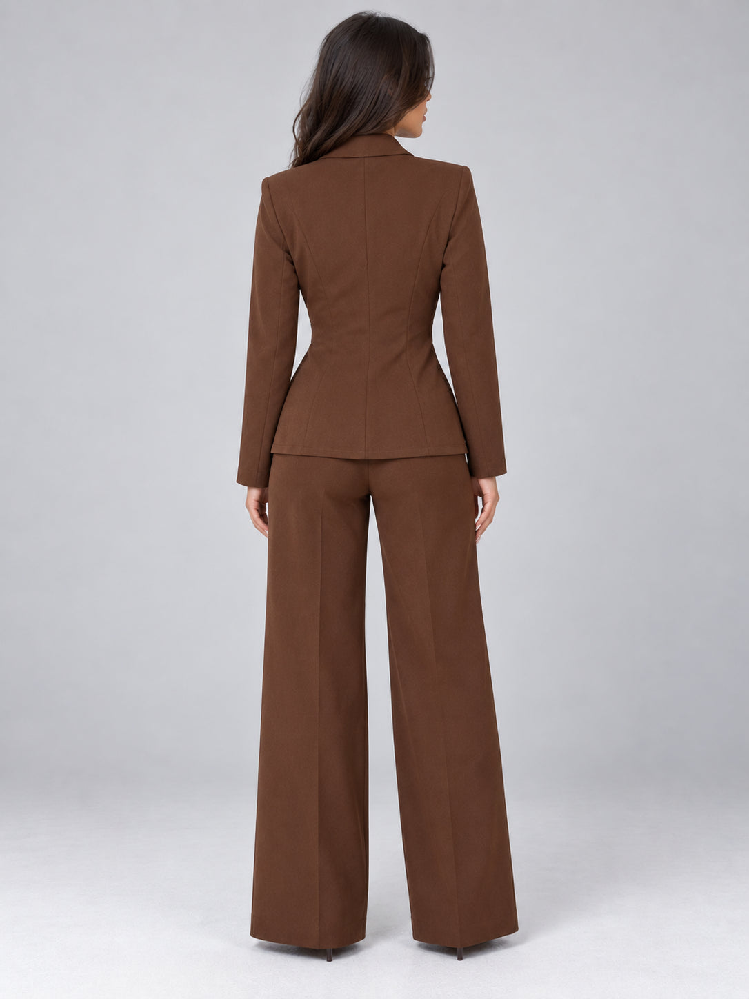Nadine | Women's Belted Blazer Co-ord Set Wide Leg Trouser Tailored Smart Office