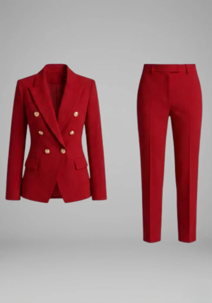 Natalia | Women's Double Breasted Blazer Co-ord Set Tailored Trouser Smart Office
