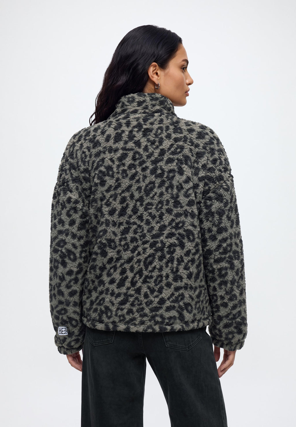 Odalys | Women's Check Fleece Jacket High Neck Autumn Winter