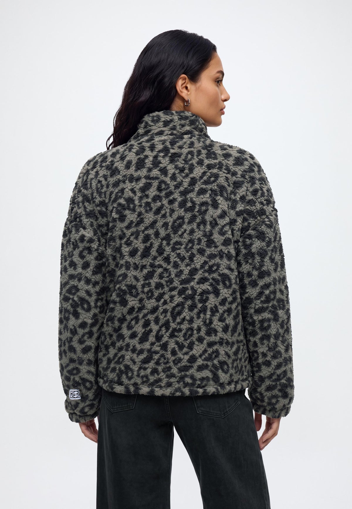 Odalys | Women's Check Fleece Jacket High Neck Autumn Winter