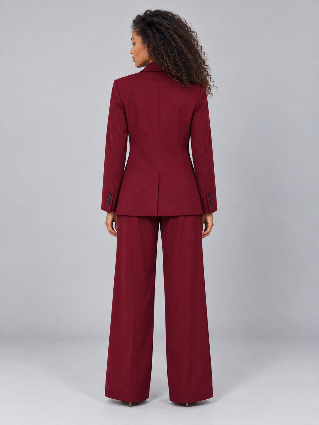 Odessa | Women's Double Breasted Blazer Co-ord Set Wide Leg Trouser Relaxed Smart