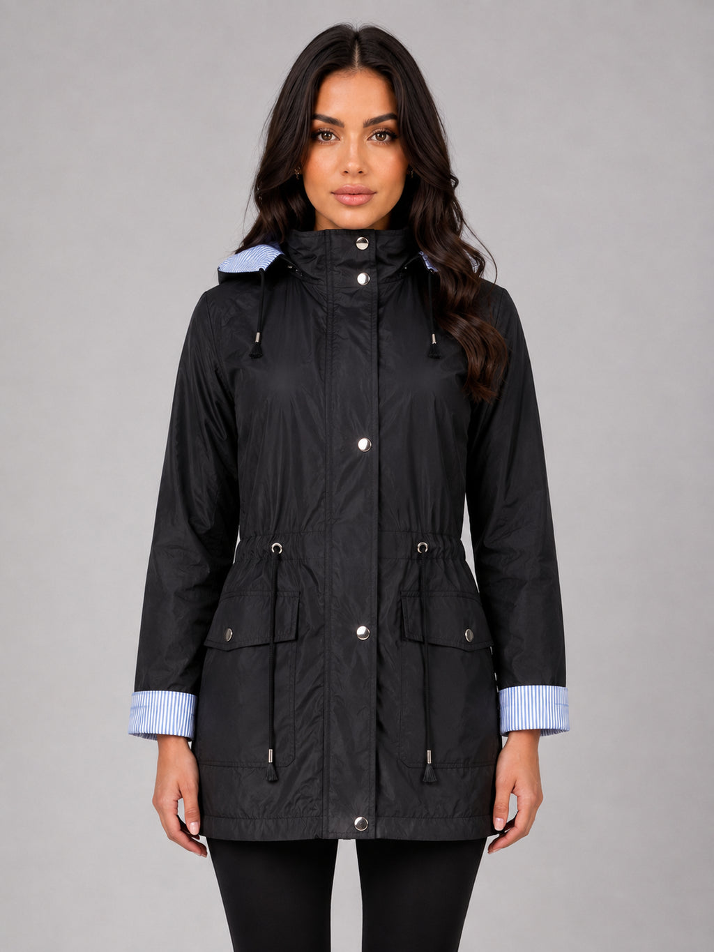Odile | Women's Hooded Rain Jacket Lightweight Water Resistant Autumn Winter