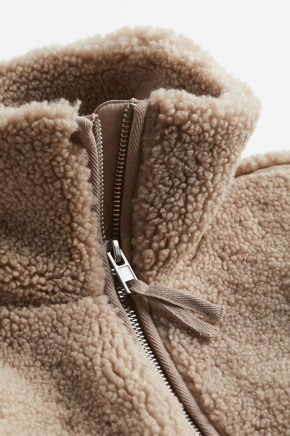 Paige | Women's Relaxed Fit Teddy Zip Up Jacket High Neck Winter