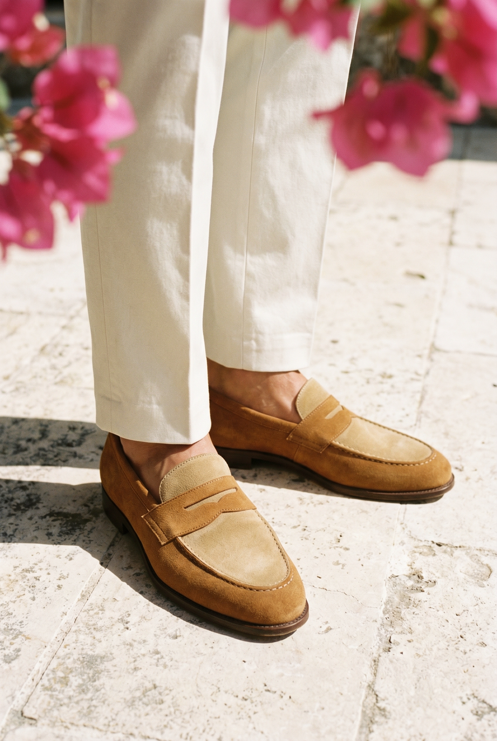Nolan | Men's Premium Linen High Waist Trousers, Summer Pants - White