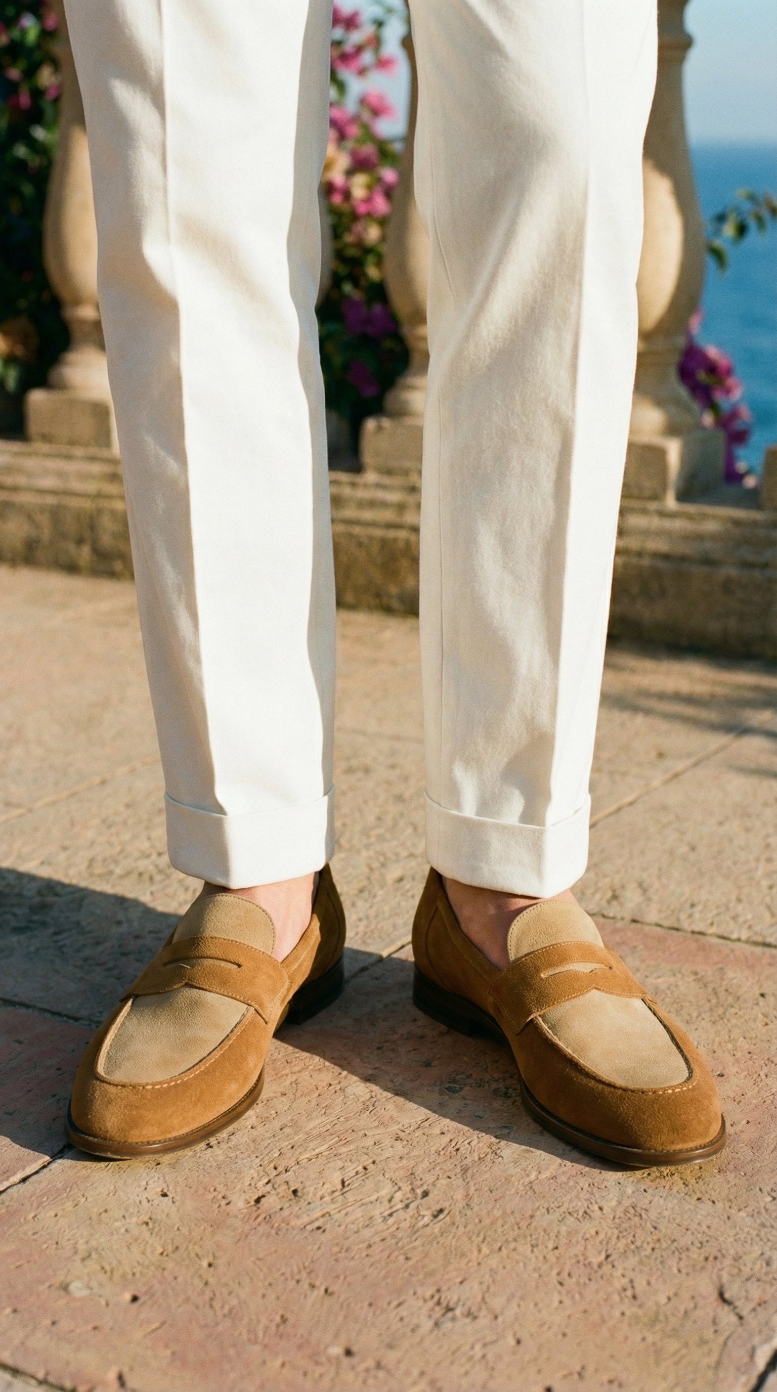 Chase | Men's Chino Trousers, Old Money Style Smart Casual - White