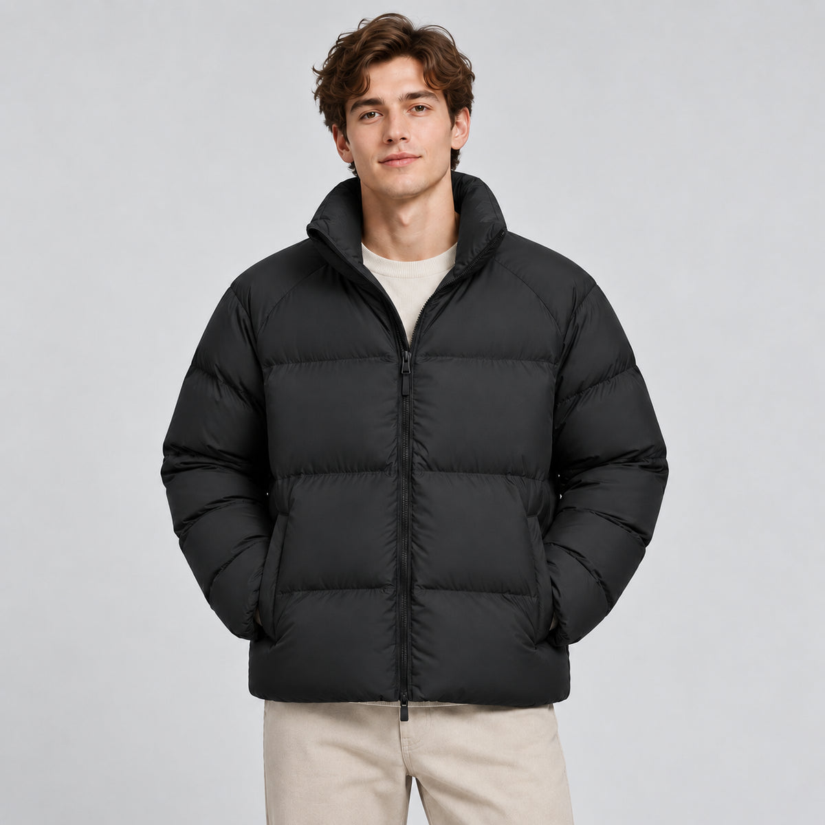 Robin | Unisex Short Puffer Jacket Lightweight Insulated Winter