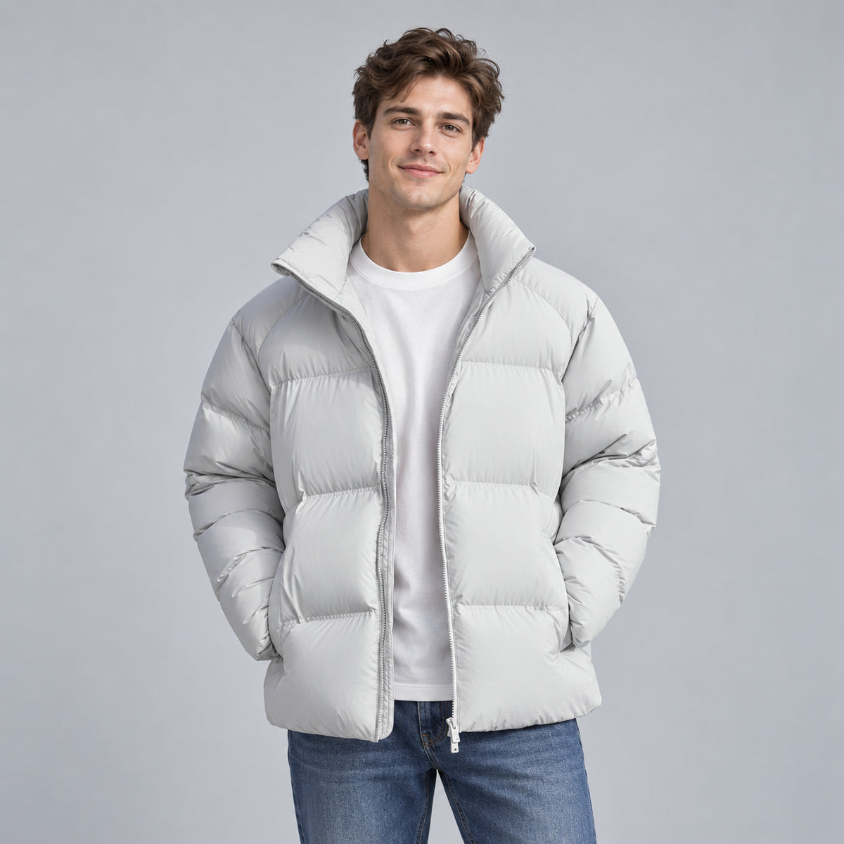 Robin | Unisex Short Puffer Jacket Lightweight Insulated Winter