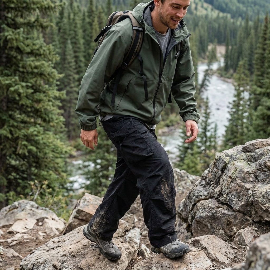 Miles | Men's Cargo Hiking Pants, Waterproof Parachute Joggers